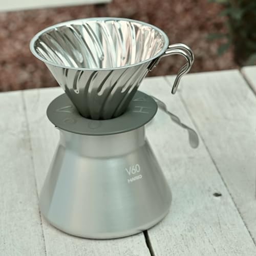 Hario Outdoor V60 Metal Coffee Server, 500ml Silver - Image 6