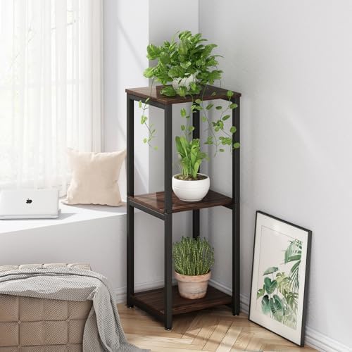 3 Tier Plant Stand Indoor Corner Tall Square Shape Plant Shelf - Image 4