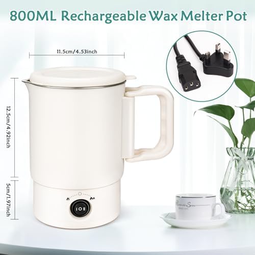 AOTOIE Wax Melter Kit for Candle Making, Large Candle Melting Pot, DIY Candle Making Supplies for Woman, Included Candle Wicks, Wick Stickers, Centering Device, Stirring Spoon, Mothers Day Gifts - Image 4