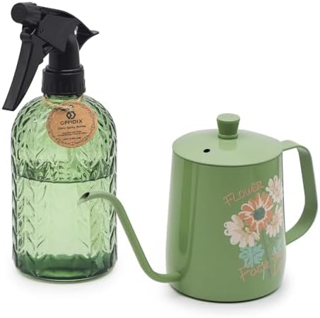 OFFIDIX Watering Can for Indoor Plants, Green Water Can Spray Bottle 2 Pack by Offidix