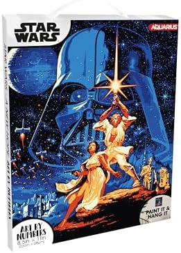 Aquarius Star Wars A New Hope Art by Numbers Mini - 8.5 x 11 in - Star Wars Themed Paint by Number for Adults & Kids - DIY Color by Number Paint Kit for Beginner - Officially Licensed by AQUARIUS