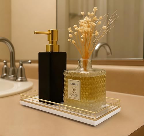 Bathroom Vanity Tray for Countertop, 12" x 6" Oak Wood Toilet Tank Tray - Image 2