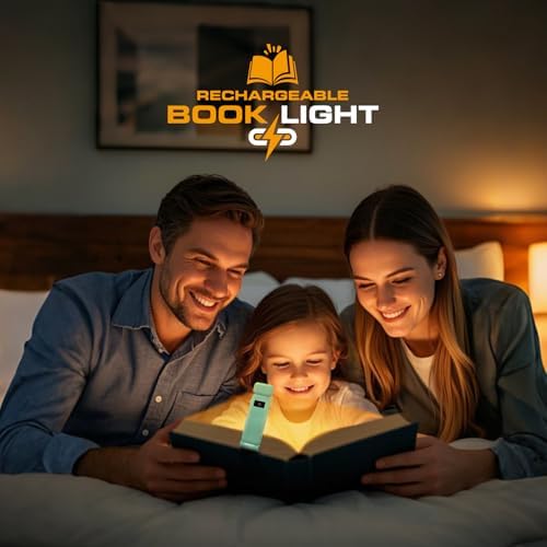 KTEBO Rechargeable Book Light with Clip & Battery Indicator, 9 Luminescence Modes, USB-C Portable 1.6 oz Ultralight Lamp for Night Reading in Bed, Readers - Green - Image 7