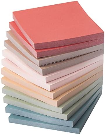 Mr. Pen- Sticky Notes, 3"x3", 12 Pads, 600 Sheets, Vintage Colors by MrPen