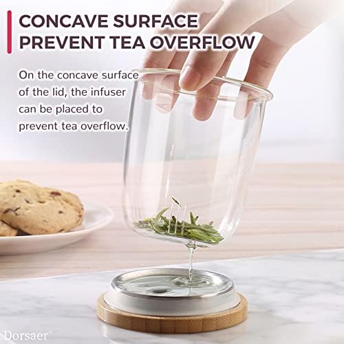 Glass Tea Mugs - 16.9oz Clear Glass Tea Cup with Infuser and Lid for Steeping at Home and Office - Image 5