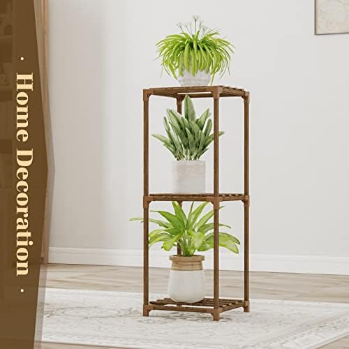 Bamworld Single Plant Stand Indoor 3 Tier Plant Shelf Outdoor - Image 4