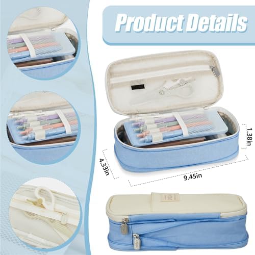 Jutom 39 Pcs Aesthetic Book Annotation Kit,Light Blue,Cute Style - Image 4