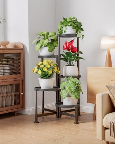 Kitsure Plant Stand Indoor & Outdoor - 5-Tier Plant Shelf with Deep Trays - Image 2