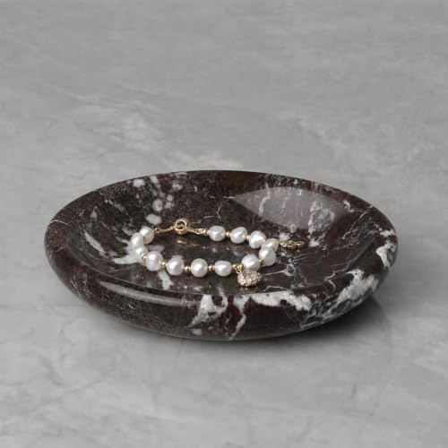 ZSHAWN Jewelry Dish 5.5", Trinket Dish for Ring Earring, Gift for Woman Daugther (Purple Marble) by ZSHAWN