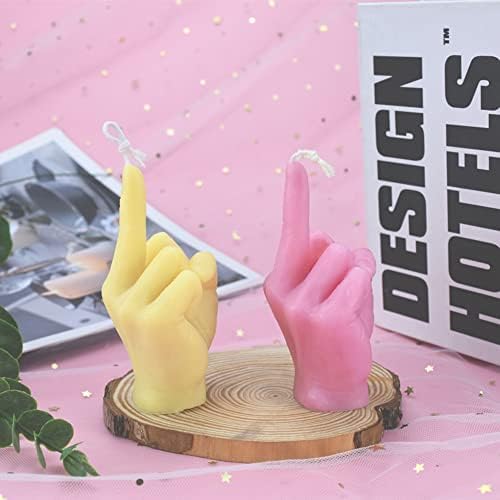 3D Hand Shaped Silicone Mold for Candle Making, Gesture Candle Mold,Middle Finger Shaped Resin Casting Mould for Making Candle Baking Soap Wax Cake Mousse Ice Cream - Image 4
