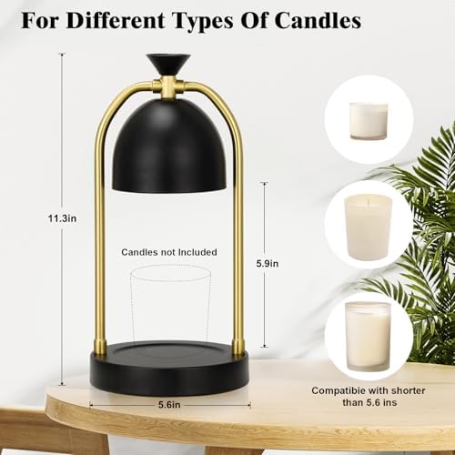 Hong-in Black Candle Warmer Lamp,Birthday Gifts for Women Men - Image 4