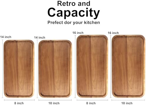 Large Wooden Tray for Party Food Charcuterie Boards Wood Serving Platters - Image 7