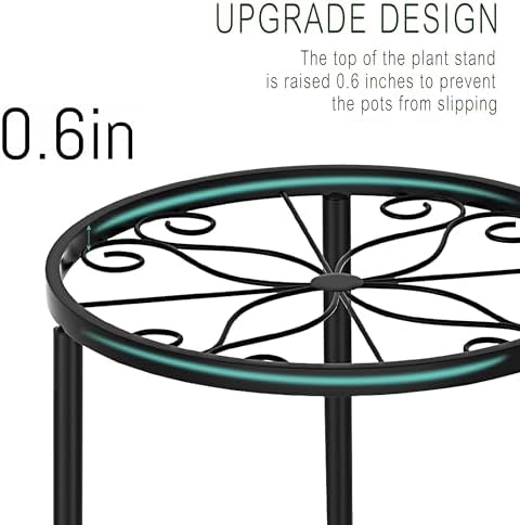 CADANI 5 Pack Metal Plant Stands for Outdoor Indoor, Anti-Rust Iron Flower Pot Stand, Heavy Duty Plant Pot Stand for Multiple Plant, Decoration Racks for Home, Patio & Garden - Image 4