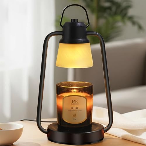 Candle Warmer Lamp, Candle Lamp Warmer with Dimmer, Electric Candle Warmer for Jar Candles Lamp Warmer Bedroom Home Decor, 2H/4H/8H Timer with 2 * 50 Bulbs by MAOYUE