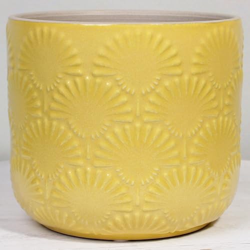 Boho Ceramic Planter，6.7" Contemporary Flower Pot for Indoor Outdoor Plants by XiaanJiaju