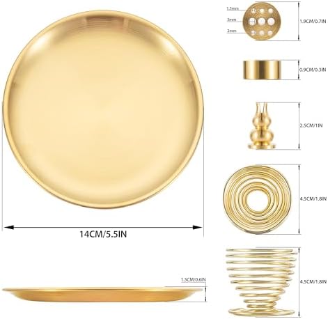 4 in 1 Brass Gourd Incense Burner Sticks Cones Coils Ash Catcher Home Decor - Image 6
