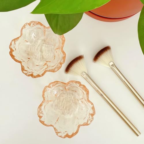 Amber Crystal Flower Jewelry Ring Dish, Clear Trinket Bowl, Cute Nightstand Decor Ring Holder for Women, Home Decor Gifts for Women, Wedding, Birthday, Mother's Day - Image 2