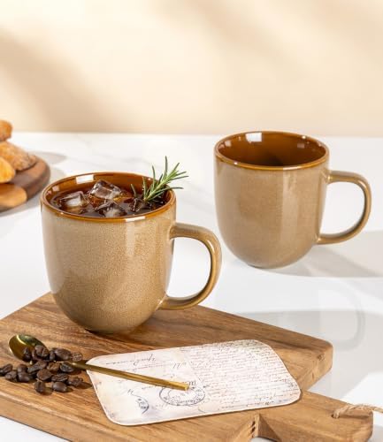 LERATIO Ceramic Coffee Mugs Set of 6,12oz Handmade Coffee Mugs Set - Image 4