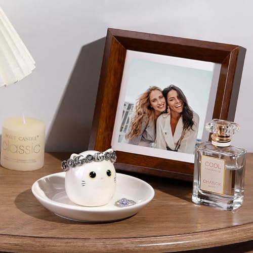 PUDDING CABIN Cat Mom Gifts for Women, Kitty Ring Holder for Jewelry, Jewelry Tray Dish Rings Bracelets Earrings Trinket Tray, Cat Gifts for Women Birthday Mother's Day Christmas Wedding Ring Holder - Image 6