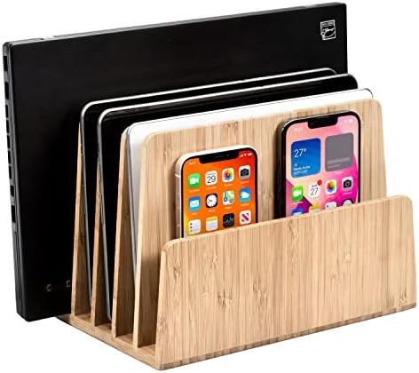 MobileVision Bamboo Multi Device Organizer for Smartphones, Tablets and Laptops, 5 Slots by MobileVision