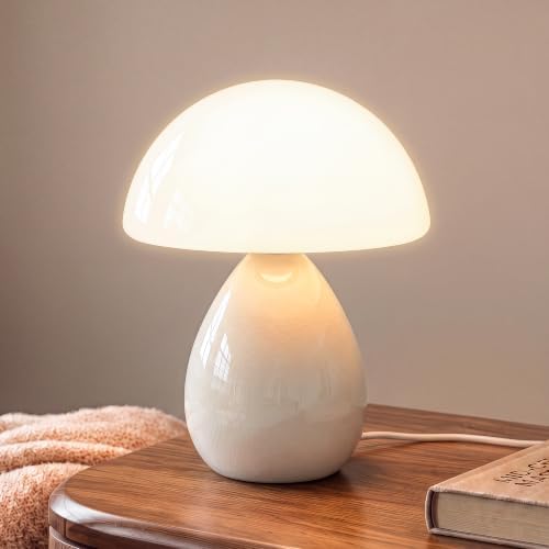 Dawnwake Mushroom Lamp Table Lamp for Bedroom-Small Desk Table Lamps,Cream by Dawnwake