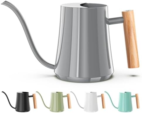 Green Moon 1L/35oz Metal Watering Can Indoor with Long Spout, Gray by GreenMoon