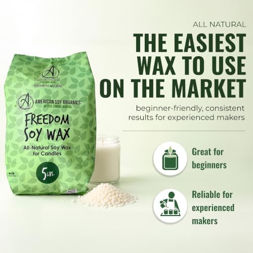 American Soy Organics Freedom Soy Wax Beads, All-Natural Candle Wax, 5 lbs - Image 2