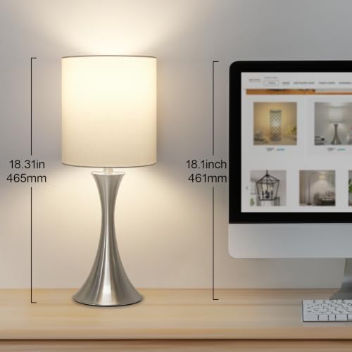 Touch Control Table Lamp, 3-Way Dimmable Desk Lamp, Bedside Reading Light - Image 4