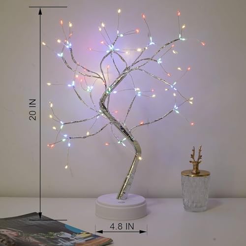 OURBAOFU 20'' 108 LED Sparkly Fairy Spirit Tree Lamp with Remote Control - Image 7