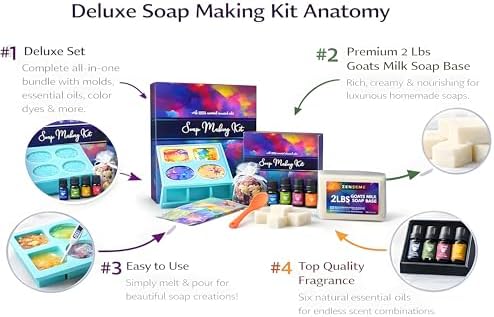 Soap Making Kit for Adults, Make Your Own Soap with Melt & Pour - DIY - Image 3