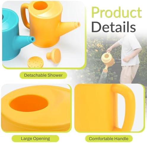 Kids Watering Can 700ml Detachable Nozzle for Indoor Plants (Pink) - Image 4