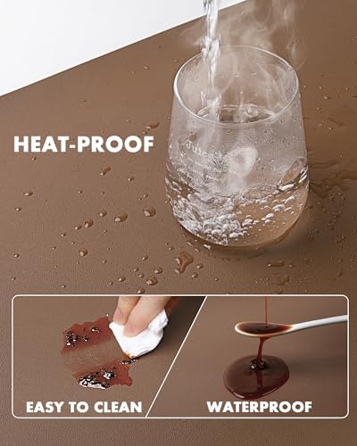 YSAGi Double-Sided Cork PU Leather Waterproof Desk Pad Protector for Office - Image 5