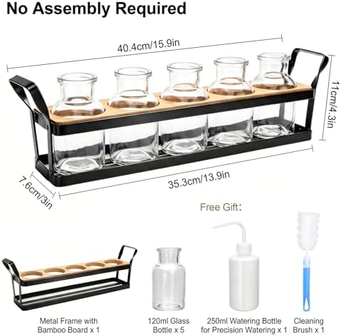 Salzesfalls Propagation Stations with Metal Stand, Tabletop Plant Terrarium - Image 2