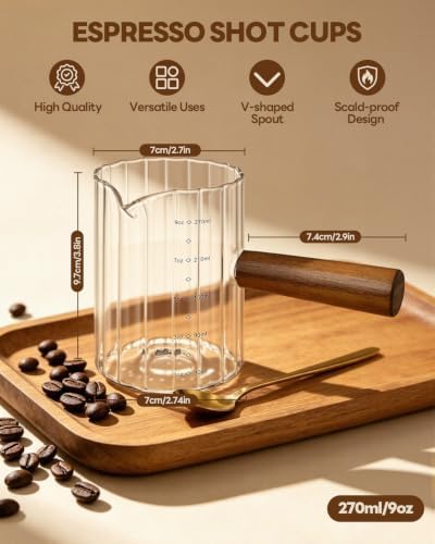 9 OZ Espresso Cups, Coffee Bar Accessories, Espresso Shot Cups - Image 2