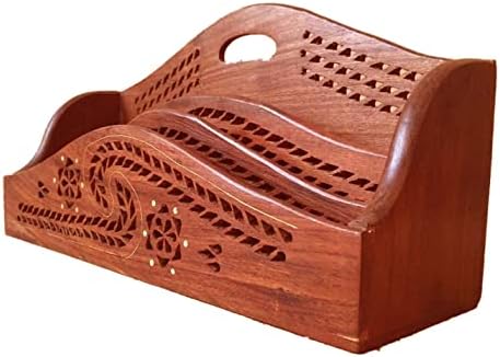Wooden Desk Organizer - Handmade Desk Accessories for Home and Office - Elegant Storage Solution for Pens, Notepads, and more Office supplies for Table - Image 3
