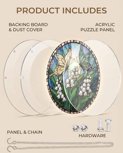 Acrylic Jigsaw Puzzle Suncatcher - Butterfly Flower - Image 5