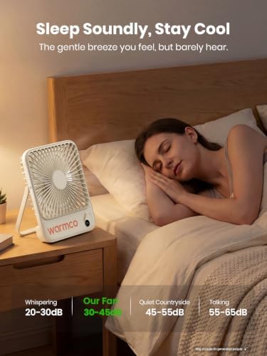 Warmco D3 Portable Travel Fan 10000mAh, Ultra-Slim, 10-24H Battery Life - Image 4