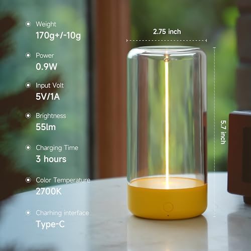AUGE LIGHT Mini Minimalist Table Lamp, Cordless Lamp, Rechargeable Lamp - Image 5