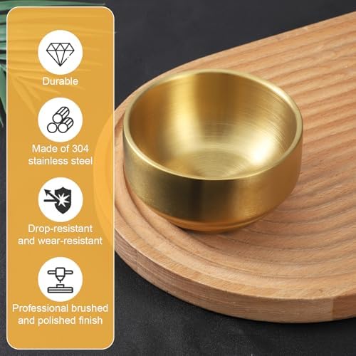 Paper Clip Holder for Desk Stainless Steel Paperclip Holder Round Gold Office Desk Accessories Gold Desks Accessories Cute Elegant Desks Organizer for Binder Clips - Image 3