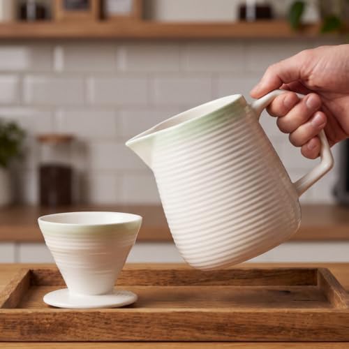 pour over coffee maker - Ceramic Dripper Pot, Heat-Resistant & Easy Clean - Image 4