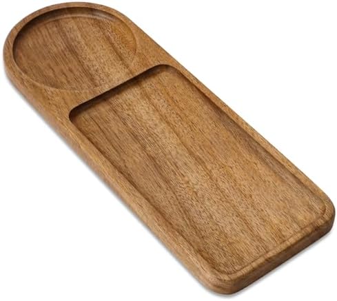 Small Wood Tray – Acacia Serving Platter Vanity Tray Mini Wooden Tray Decor by WILLKOMMEN
