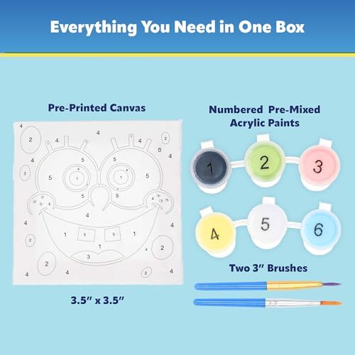 AQUARIUS Spongebob Squarepants Micro Art by Numbers Kit – Paint Set - Image 3