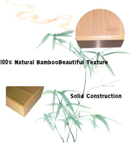 Bamboo drawer organizer Kitchen Utensil Organizer Cutlery Box for Dresser Makeup Tool Office Desk Supplies Storage and Accessories 8"x 4"x 2" - Image 3