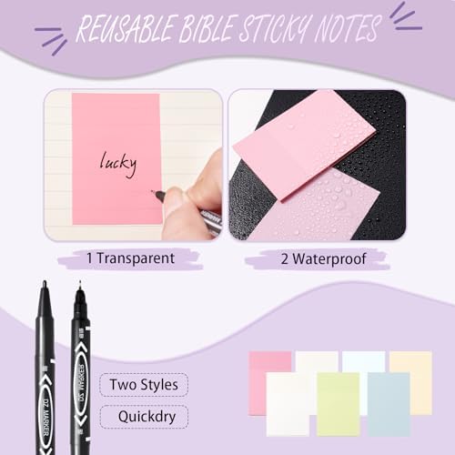 XKDOUS 44 Pcs Bible Study Supplies Journaling Kit, Bible Highlighters, Pale - Image 5