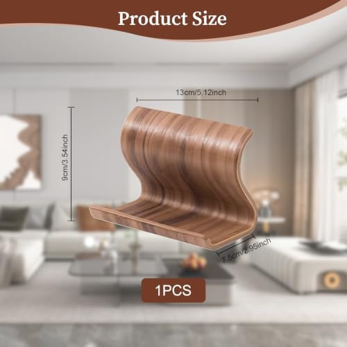 Solid Wood Tablet & Phone Stand–Minimalist Desk Organizer - Image 2