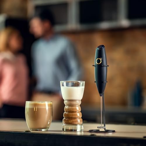 Unicoff Milk Frother Handheld, Matte Black Onyx - Image 2