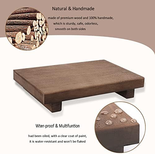 Wood Bathroom Tray Farmhouse Decor Kitchen Soap Holder, 9"x6" Walnut - Image 5