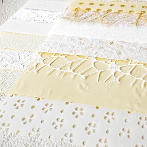 15-Piece Wedding Scrapbook Paper & Mesh Fabric Set, A5 Craft Sheets - Image 6