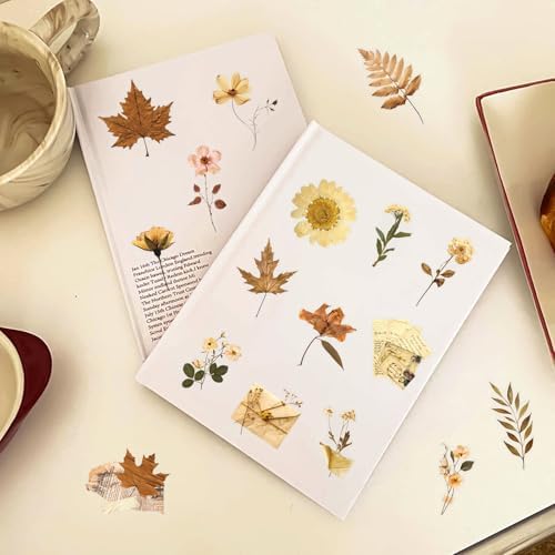 50PCS Transparent Flora Scrapbook Stickers, Vintage Aesthetic Flowers Sticker for Scrapbooks Travel Journal, Vinyl Waterproof for Water Bottles Laptop Phone Scrapbook Supplies DIY Crafts(Flower-A) - Image 7