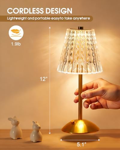Cordless Touch Table Lamp, Classic Edition Rechargeable Small Desk Lamp - Image 2